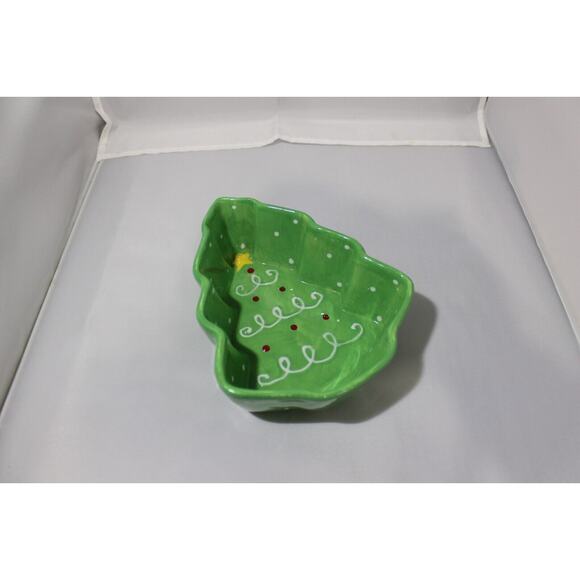 TIEN HSING INT'L Ceramic Dolomite Candy Dish Christmas Tree Vintage - Picture 3 of 12
